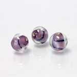 Czech Glass Lampwork Bead - Irregular 10MM PATTERN with PURPLE MOONSTONE