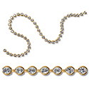 Preciosa MAXIMA Crystal Bezel Chain - PP24 (SS12)  BLACK DIAMOND-RAW BRASS