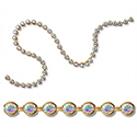 Preciosa MAXIMA Crystal Bezel Chain - PP24 (SS12) CRYSTAL AB-RAW