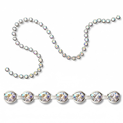 Preciosa MAXIMA Crystal Bezel Chain - PP24 (SS12) CRYSTAL AB-SILVER