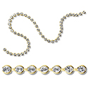 Preciosa MAXIMA Crystal Bezel Chain - PP24 (SS12) CRYSTAL-GOLD