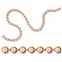 Preciosa MAXIMA Crystal Bezel Chain - PP24 (SS12)  ROSE OPAL-RAW BRASS