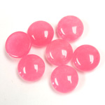 Gemstone Flat Back Cabochon - Round 11MM QUARTZ DYED #27 ROSE