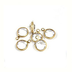 Preciosa Crystal Channel Connector - Bezel Set with 1 Loop 17SS (04MM) CRYSTAL-RAW