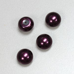 Glass High Dome Cabochon Pearl Dipped - Round 12MM AMETHYST