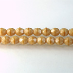 Czech Glass Fire Polish Bead - Round 06MM MOONSTONE BEIGE