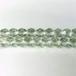 Czech Glass Fire Polish Bead - Round 06MM 1/2 Coated CRYSTAL/MINT