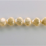 Czech Glass Pearl Bead - Fan/ShellShell 08MM CREME 70414