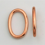 Metalized Plastic Smooth Bead - Oval Ring 26x18MM COPPER