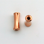 Metalized Plastic Bead - Hourglass Tube 16x7MM COPPER