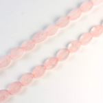 Gemstone Bead - Flat Top Oval 08x6MM ROSE QUARTZ