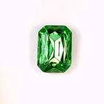 Glass Point Back Tin Table Cut (TTC) Stone - Cushioned Octagon 14x10MM PERIDOT