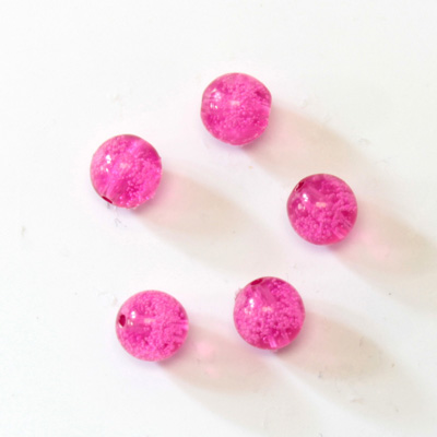 Plastic Bead - Perrier Effect Smooth Round 08MM PERRIER PINK