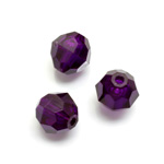 Plastic Bead - Transparent Faceted Round 12MM AMETHYST