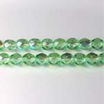 Czech Glass Fire Polish Bead - Round 06MM GREEN AB 45111
