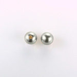 Czech Glass Pearl 1-Hole Ball - 07MM LT GREY 70483