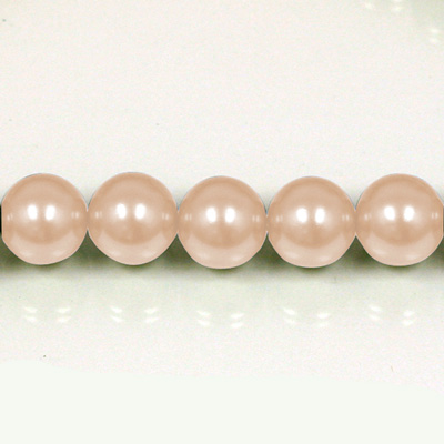 Czech Glass Pearl Bead - Round 06MM DK ROSE 70425