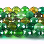 Czech Glass Fire Polish Bead - Round 10MM GREEN MIX