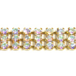 Preciosa Rhinestone Chain - 3 Row PP18 CRYSTAL AB-RAW