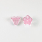 Plastic Flower Bead with Hole 10x6MM SATIN ROSE