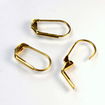 Brass Earwire 17MM Leverback Plain with no Loop