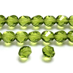 Czech Glass Fire Polish Bead - Twisted 08MM OLIVINE