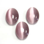 Fiber-Optic Flat Back Cabochon - Oval 18x13MM CAT'S EYE LT PURPLE