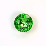 Glass Point Back Tin Table Cut (TTC) Foiled - Round 18MM PERIDOT