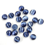 Fiber-Optic Cabochon - Round 05MM CAT'S EYE BLUE