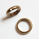 Brass Bead Frames - Rings Side Drilled 2-Holes 11MM