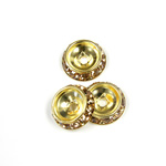 Czech Rhinestone Rondelle Shrag Rivoli Back Setting - Round 12MM outside w 08mm (ss38) Recess LT COLORADO TOPAZ-RAW