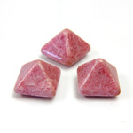 Gemstone Cabochon - Square Pyramid Top 10x10MM RHODONITE