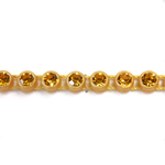 Plastic Rhinestone Banding 1 Row PP26 (SS13) TOPAZ-GOLD