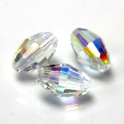 Preciosa Crystal Bead - Olive 09x6MM CRYSTAL AB