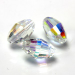 Preciosa Crystal Bead - Olive 09x6MM CRYSTAL AB