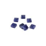 Gemstone Flat Back Flat Top Straight Side Stone - Square 04x4MM SODALITE