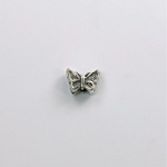 Metalized Plastic Bead - Butterfly 08x6MM ANT SILVER