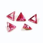 Glass Point Back Tin Table Cut (TTC) Foiled Triangle 08x8MM ROSE