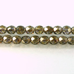 Czech Glass Fire Polish Bead - Round 06MM LUMI COATED TAUPE