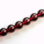 Czech Pressed Glass Bead - Smooth Round 10MM FUCHSIA