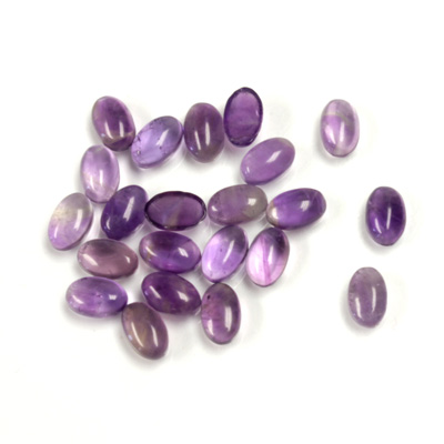 Gemstone Cabochon - Oval 06x4MM AMETHYST (B grade)