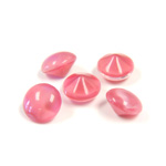 Glass Point Back Buff Top Stone Opaque Doublet - Round 40SS PINK MOONSTONE