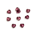 Czech Pressed Glass Bead - Heart 06x6MM AMETHYST