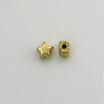 Metalized Plastic Smooth Bead - Star 07MM GOLD