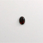Glass Flat Back Rose Cut Faceted Foiled Stone - Oval 07x5MM GARNET