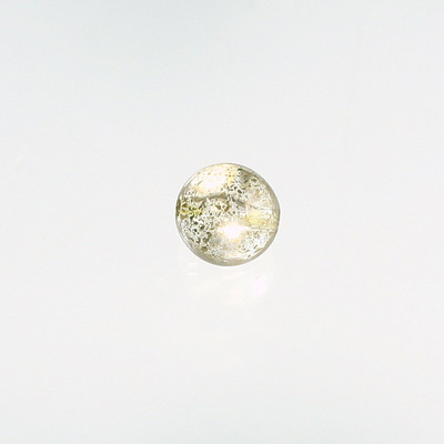 Plastic Bead - Smooth Round 12MM GOLD DUST on CRYSTAL