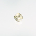 Plastic Bead - Smooth Round 12MM GOLD DUST on CRYSTAL