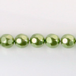 Czech Glass Pearl Bead - Round Faceted Golf 8MM DARK OLIVE 70458