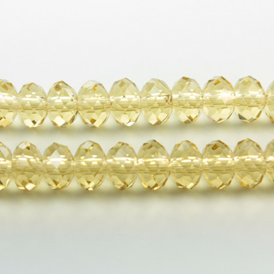 Chinese Cut Crystal Bead - Rondelle 04x6MM LIGHT TOPAZ