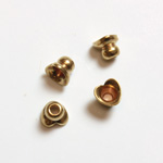 Brass Machine Made Bead Cap Fancy 03.5MM RAW BRASS